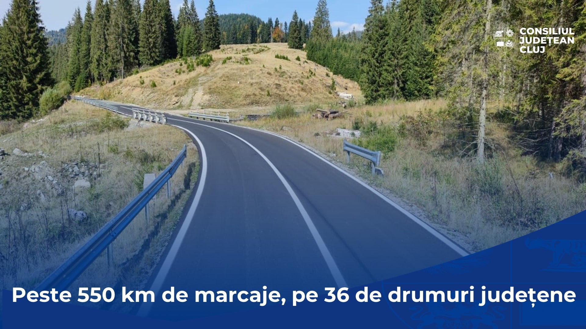 Peste 550 de km de marcaje rutiere pe drumurile judetene., Consiliul Judetean informeaza cetatenii-peste 550 de km de marcaje rutiere pe drumurile judetene., Stiri Turda - MinaDeStiri